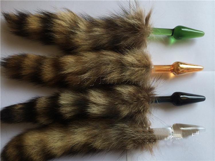 FOX TAIL SMALL GLASS BUTT PLUG only $12.00