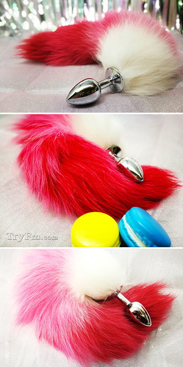 Colorful tail with stainless steel plug